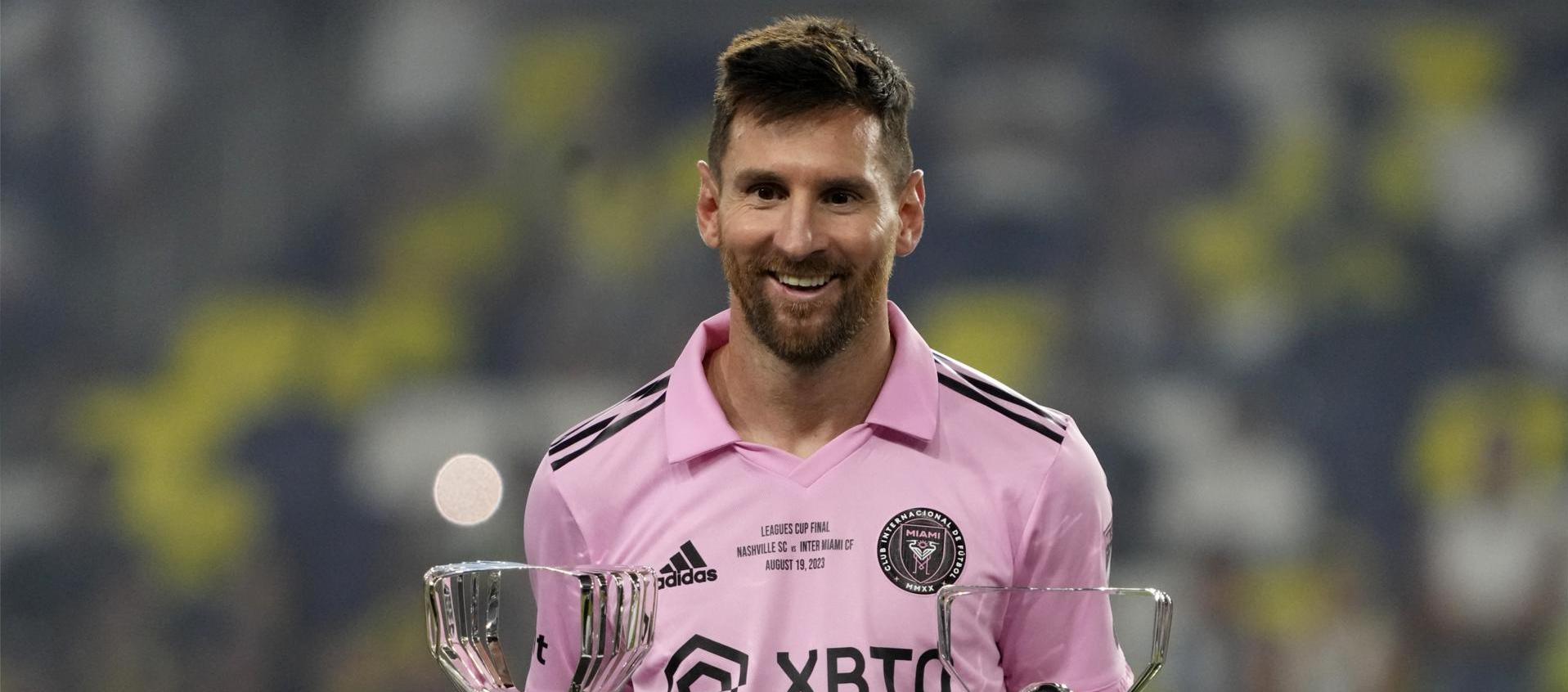 Lionel Messi después de figurar en un juego del Inter Miami.