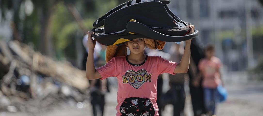 Imagen de una niña en Gaza.
