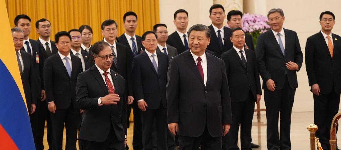 El Presidente de Colombia, Gustavo Petro y su homólogo chino, Xi Jinping.