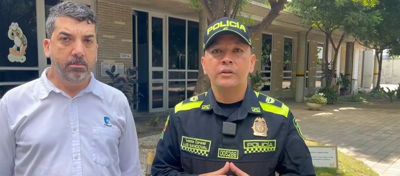 Teniente coronel Luis Sandoval, Comandante Operativo de la Policía Metropolitana de Barranquilla.