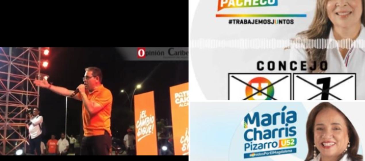 Rafael Martínez y candidatas de otros partidos que compartieron escenario. 