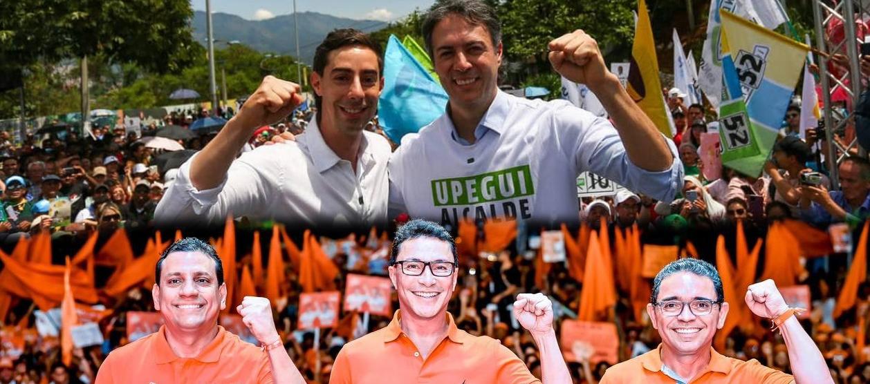 Juan Carlos Upegui, Daniel Quintero, Jorge Agudelo, Carlos Caicedo y Rafael Martínez.