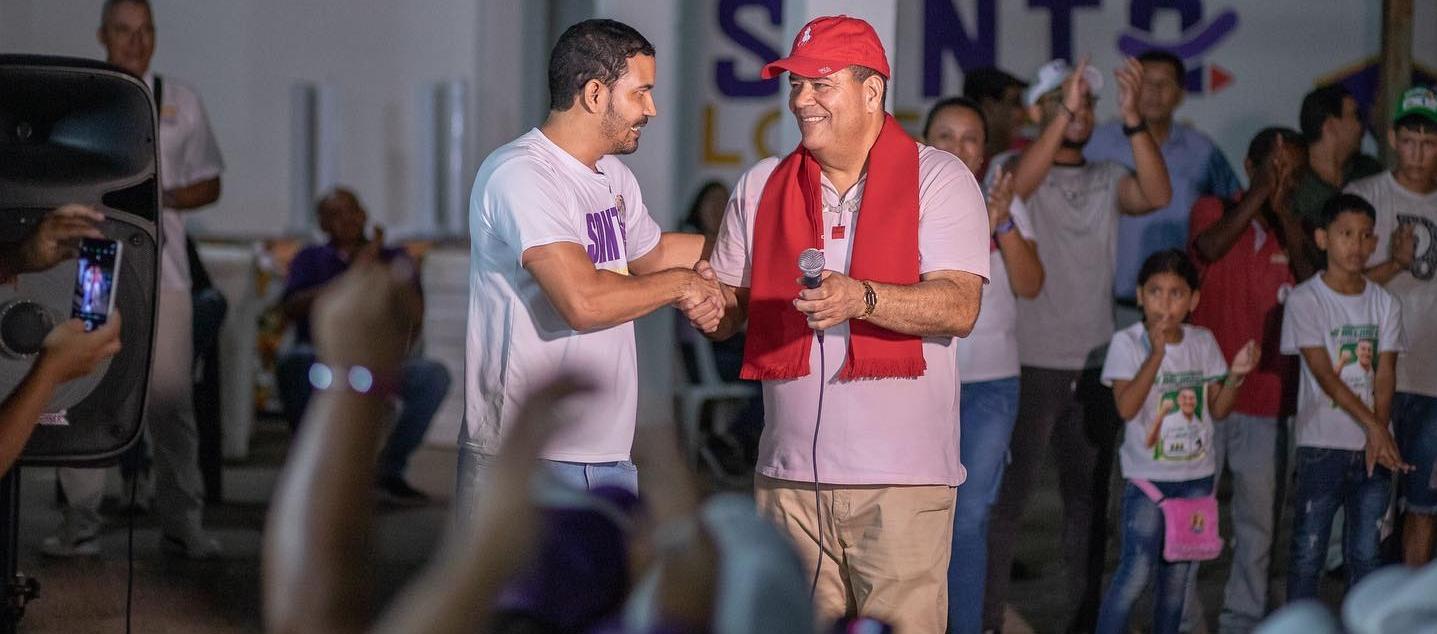 Santander Lopesierra Rosado, hijo de Samuel Santander Lopesierra Gutiérrez, en reciente acto proselitista en Maicao (La Guajira).