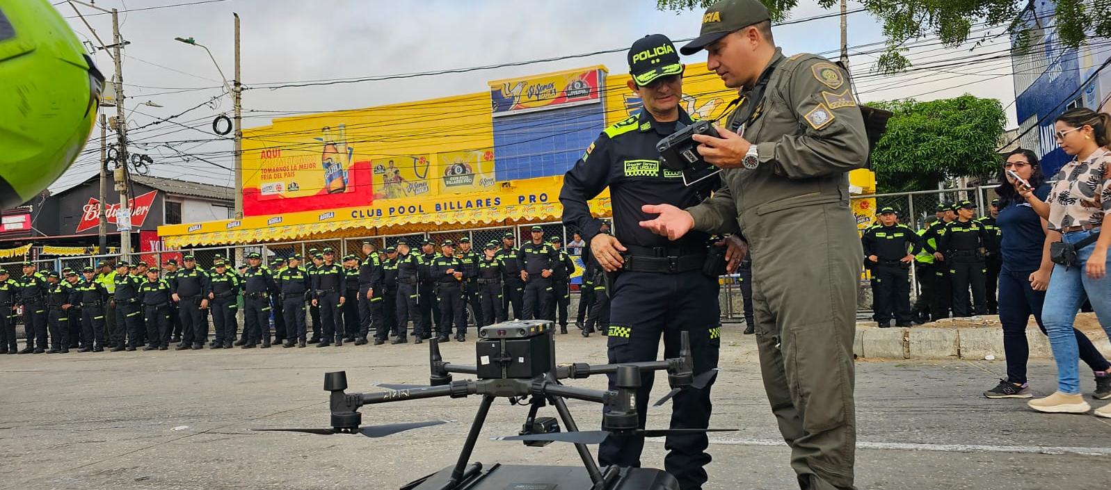Seguridad en el estadio Metropolitano. 