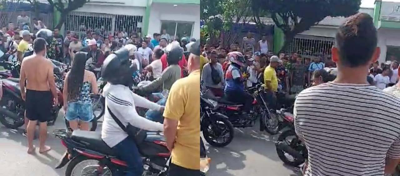 La comunidad salió a auxiliar a la persona herida.