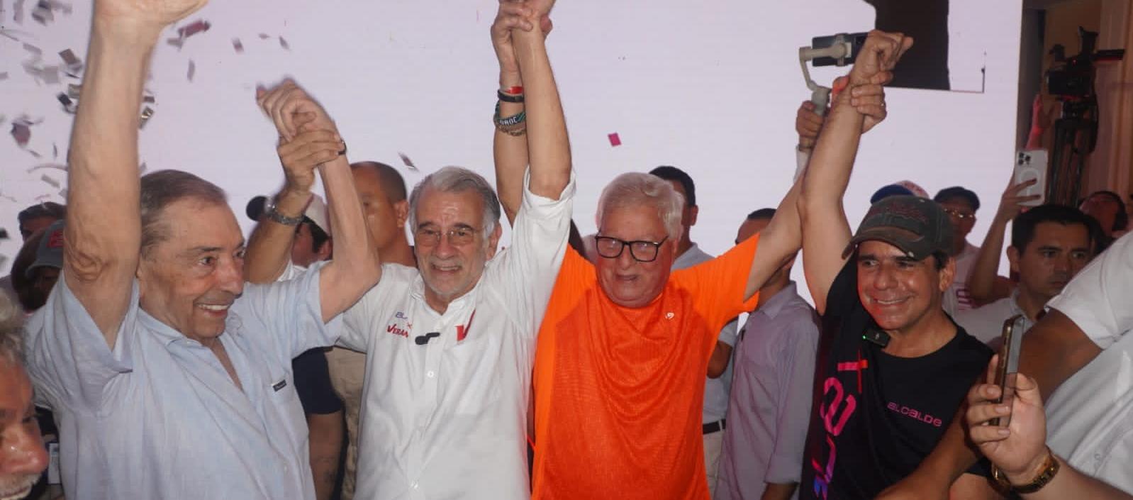 Fuad Char, Eduardo Verano, Joao Herrera y Alex Char.