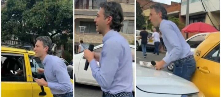 El momento del atropello de Daniel Quintero