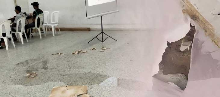 Imagen del deterioro en la instalación.