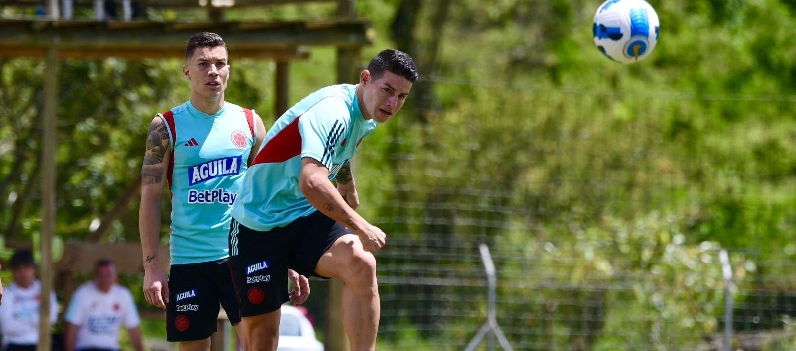 James Rodríguez está en duda en la formación inicialista de la Selección Colombia. 