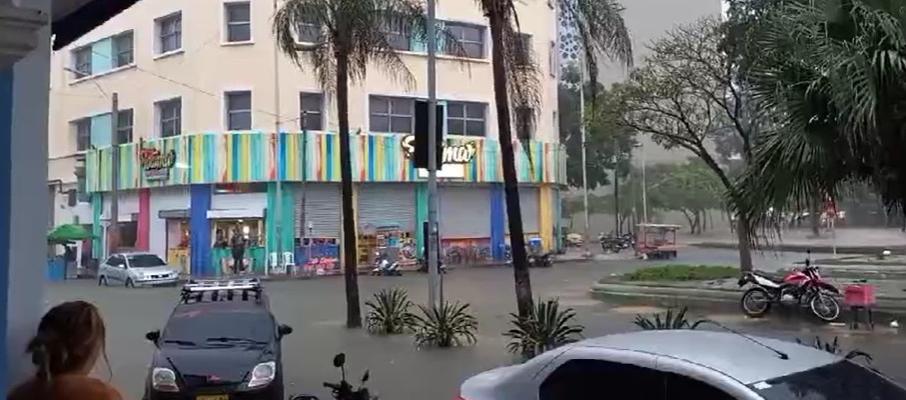 Así se encontraba el sector de 'Sanandresito' tras las fuertes lluvias.