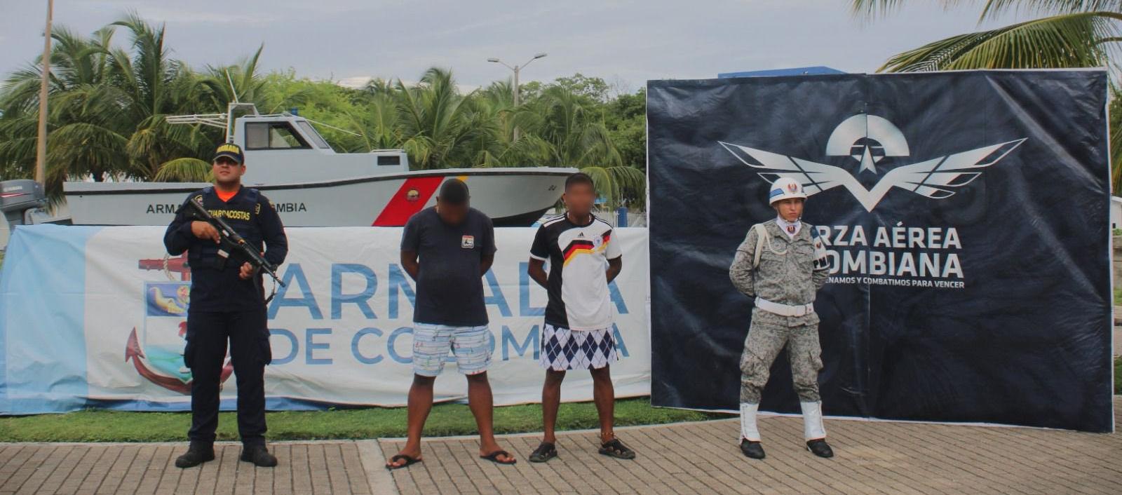 Captura del capitán de la embarcación y su acompañante. 