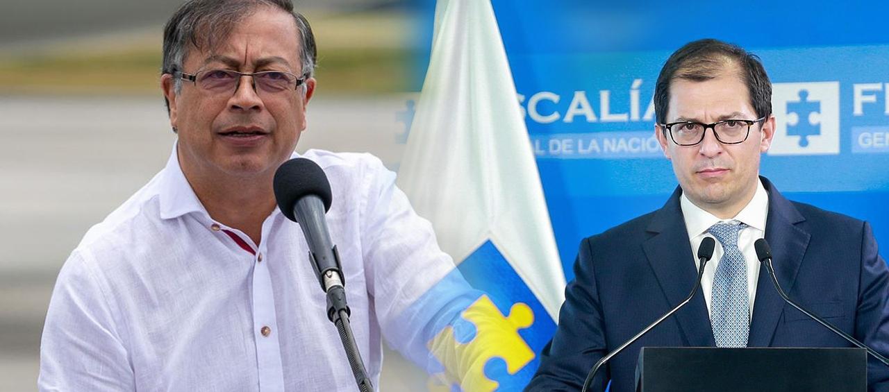 El presidente Gustavo Petro y el fiscal General, Francisco Barbosa