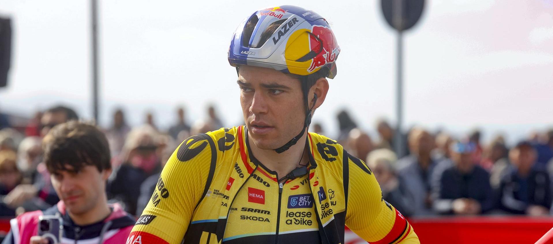 Wout Van Aert con la indumentaria de su actual equipo, Jumbo Visma.