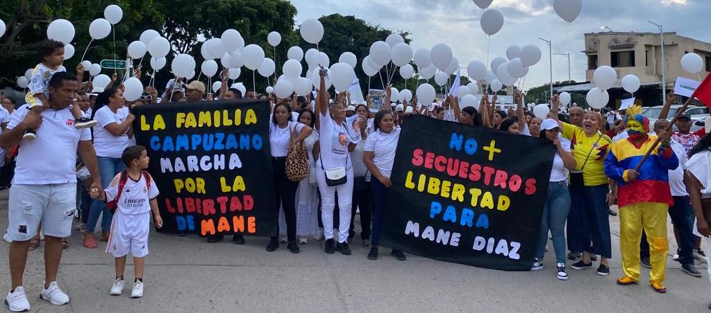 La marcha masiva en Barrancas para pedir la liberación de Luis Manuel Díaz