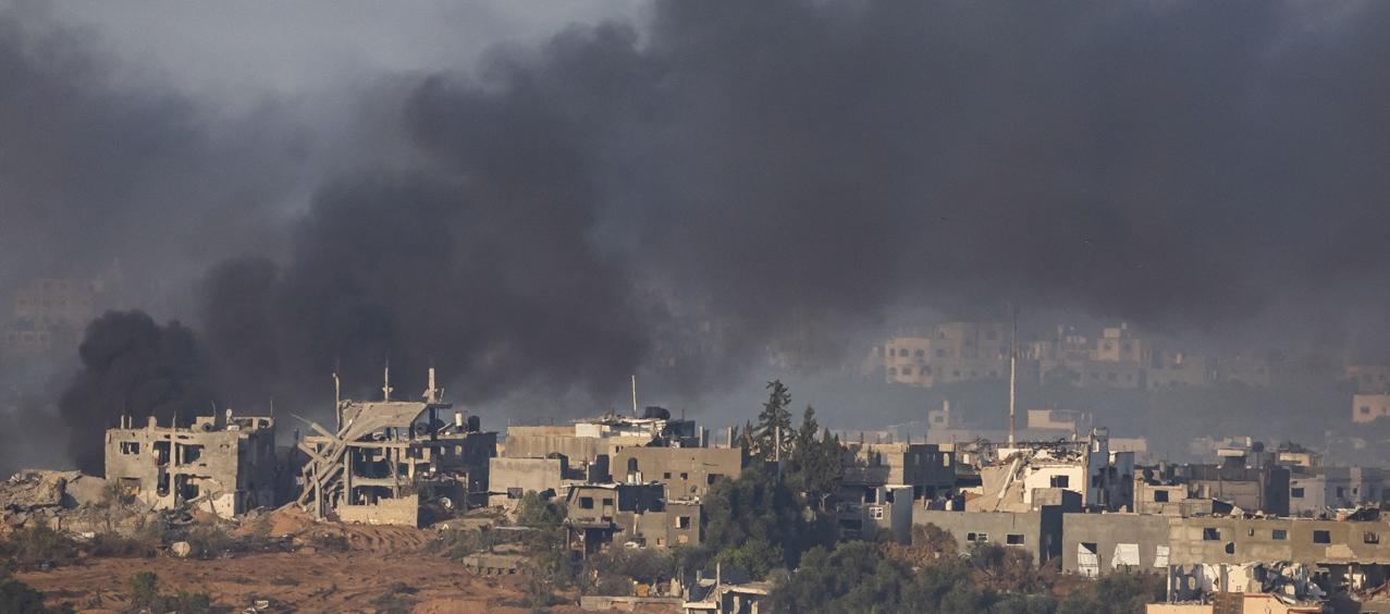 Imagen de los bombardeos en el norte de Gaza.