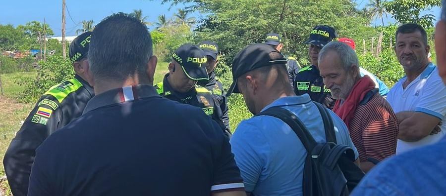 Imagen del procedimiento de desalojo que casi se ejecuta este viernes. 