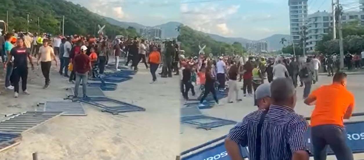 Imagen de los disturbios de este viernes.