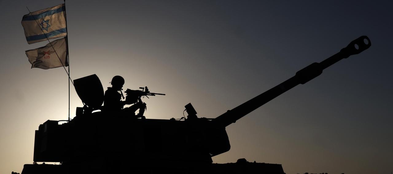 Soldados israelíes de una unidad de artillería.