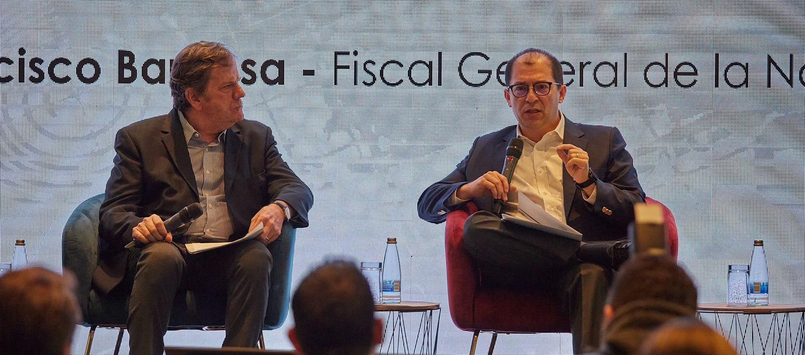 El Fiscal General Francisco Barbosa en la charla con Roberto Pombo
