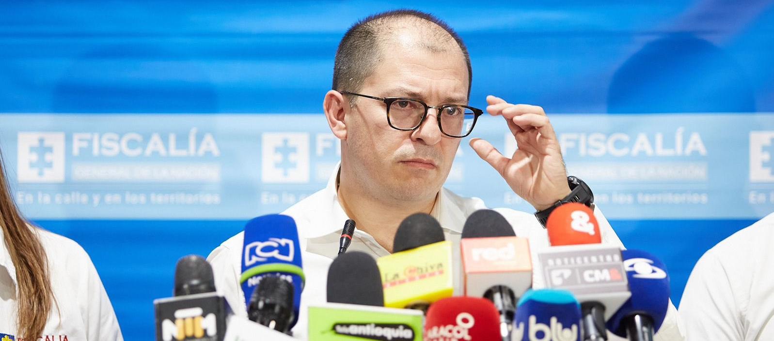 El Fiscal en rueda de prensa en Medellín