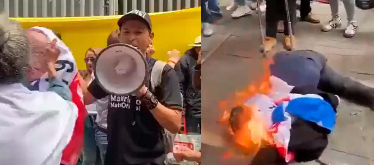  Muñeco quemado de Petro