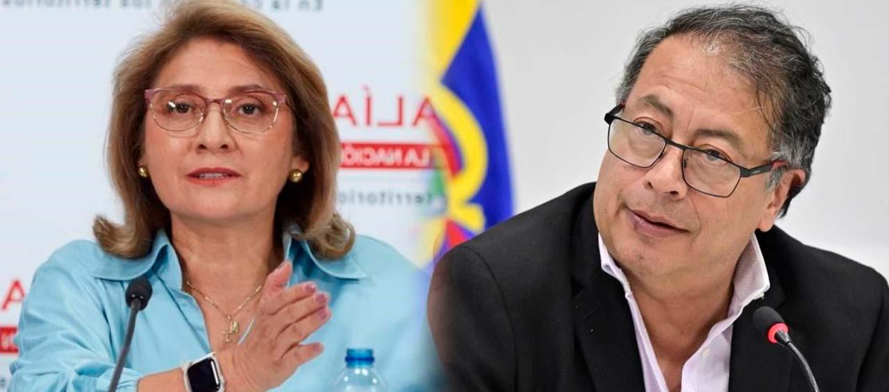 Vicefiscal Martha Mancera y Presidente Gustavo Petro 