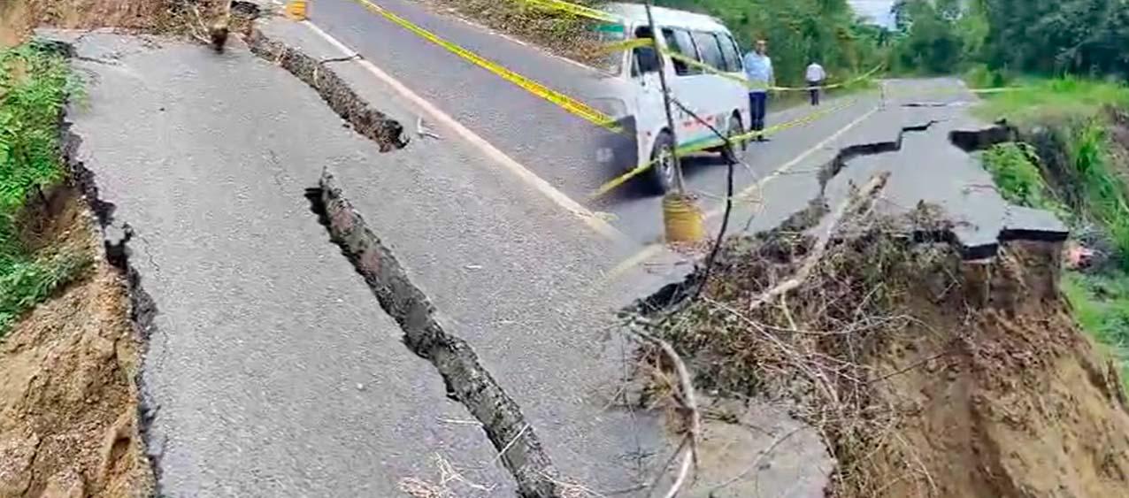 Así se encuentra la vía.