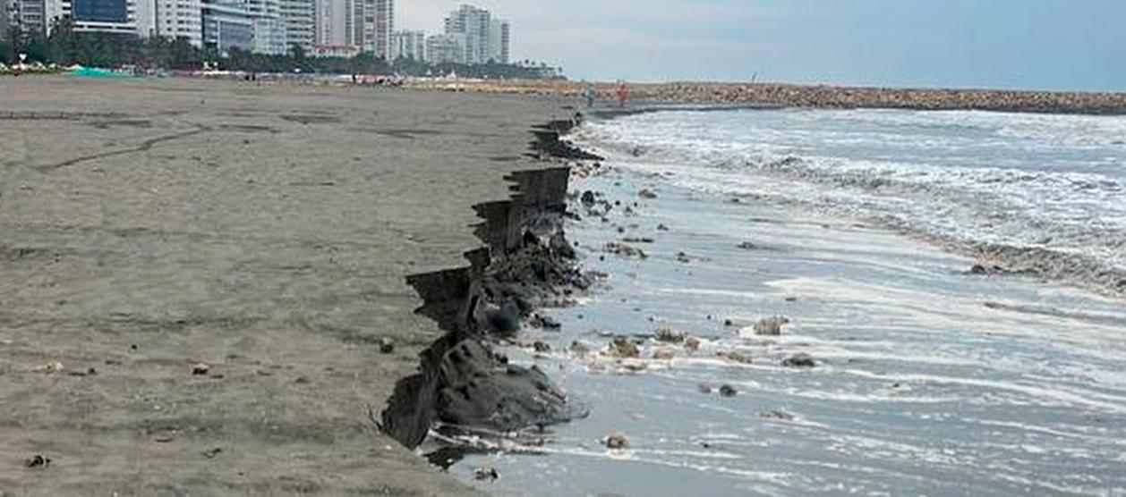 Así quedó una extensa zona de Playa 5 de Bocagrande