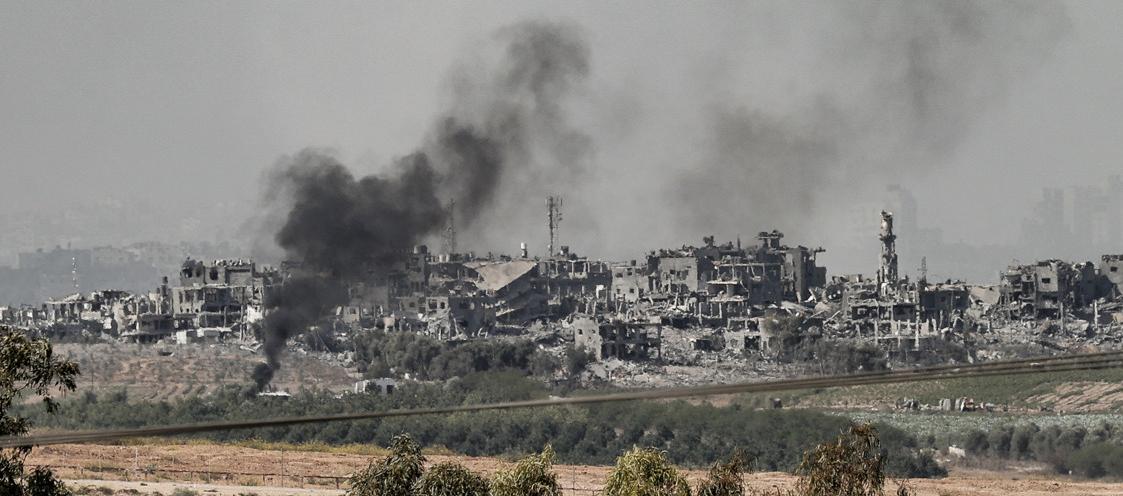 Zona norte de Gaza, la mas castigada por los bombardeos.