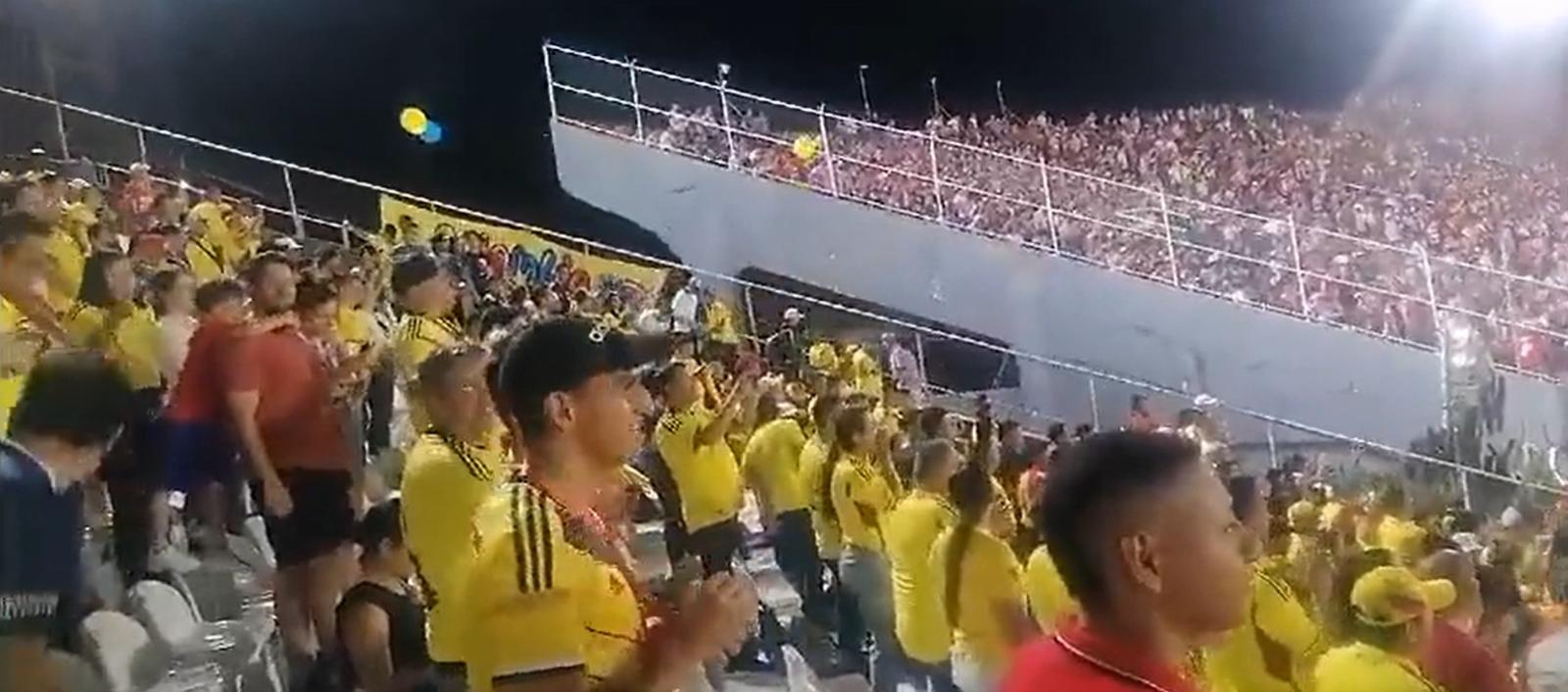 Los hinchas de Colombia en Paraguay.