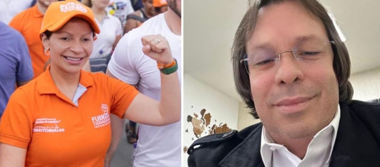 Representante Ingrid Aguirre y César Lorduy.