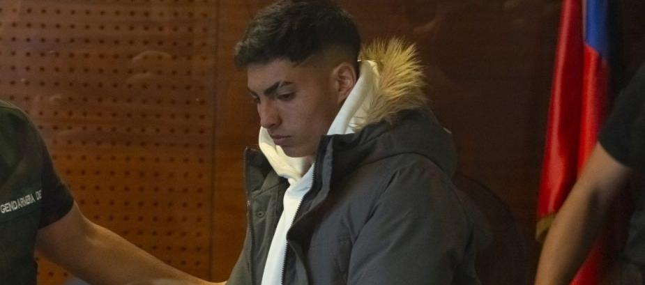 Jordhy Thompson, delantero del Colo Colo, en la audiencia de este lunes