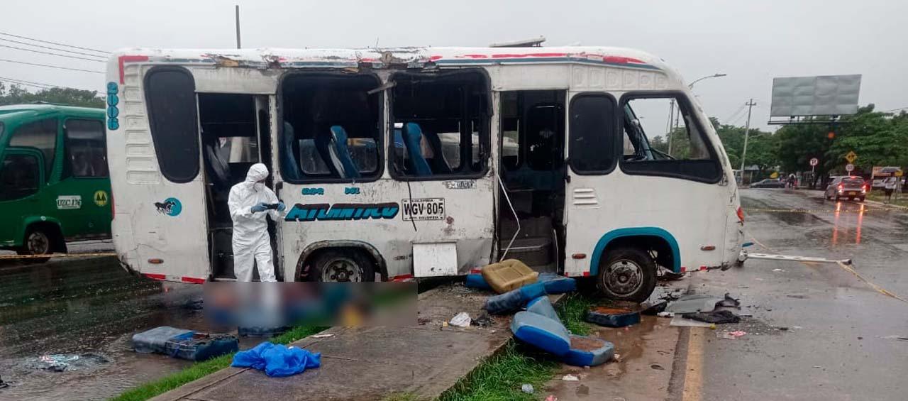 Lugar del accidente en la calle 30.