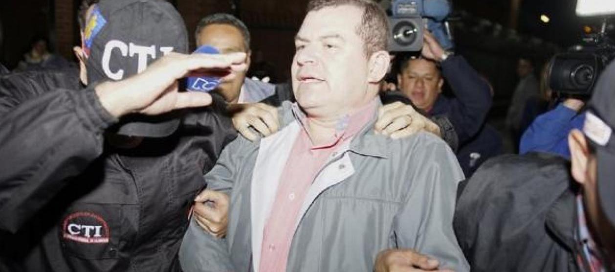 Luis Francisco Perdomo, exdirector de La Picota, el día de su captura el 2 de octubre de 2018