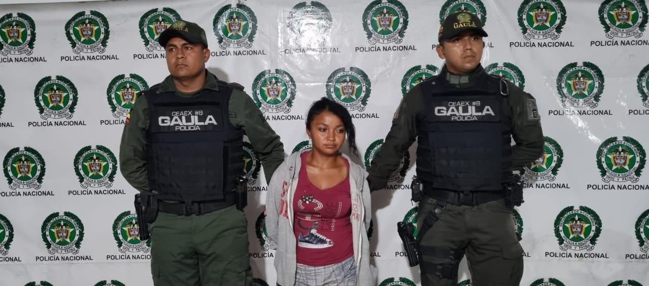 Mariana Echavarría Valencia,  capturada.