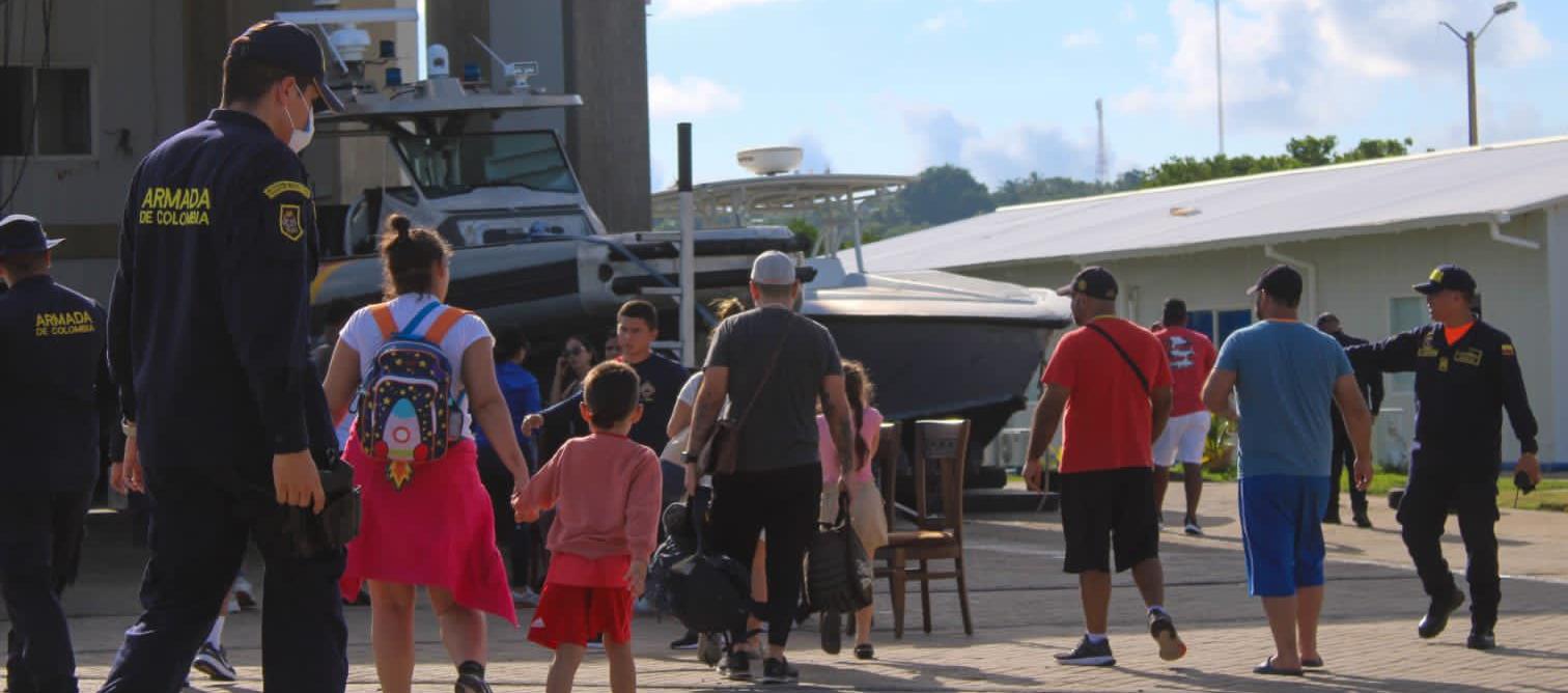 Los migrantes rescatados.