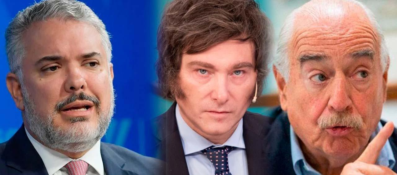 Iván Duque, Javier Milei y Andrés Pastrana.