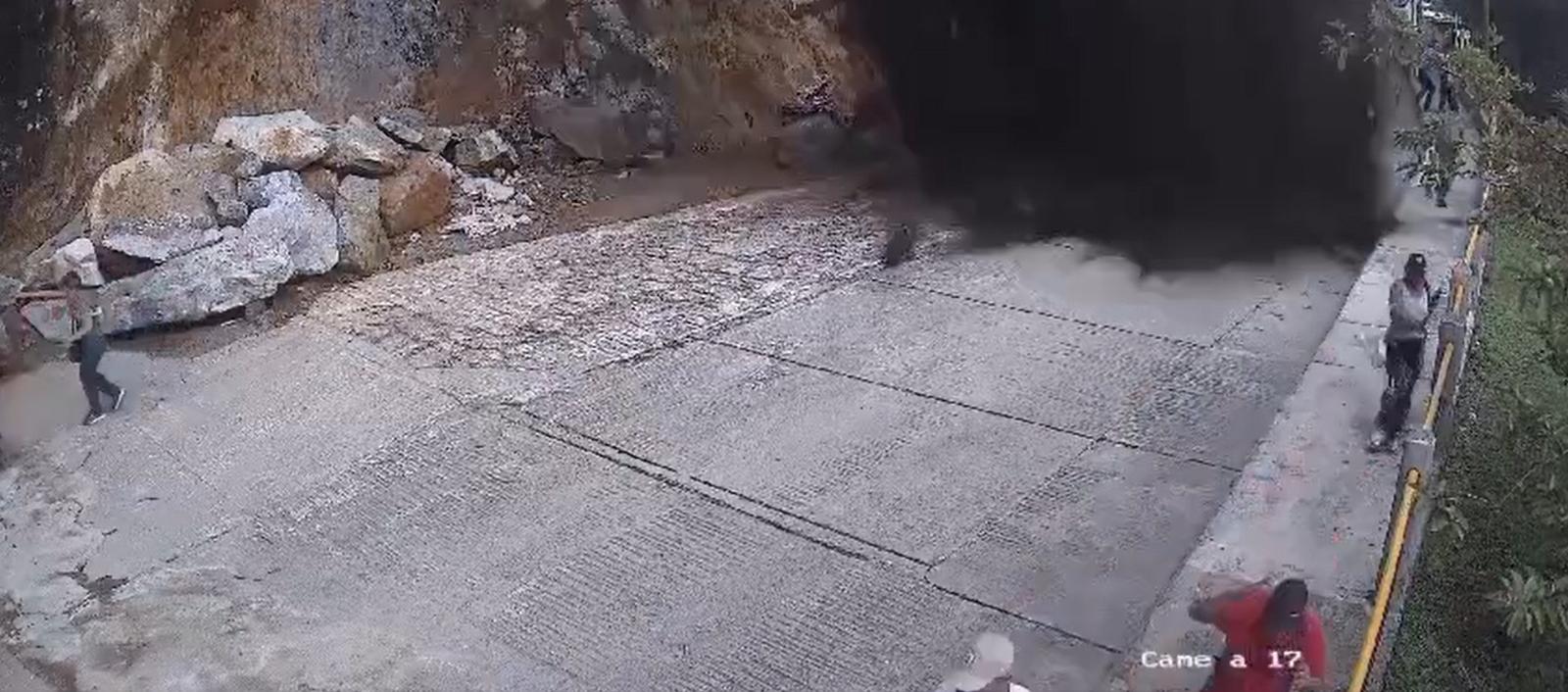 Imagen del momento del desprendimiento.