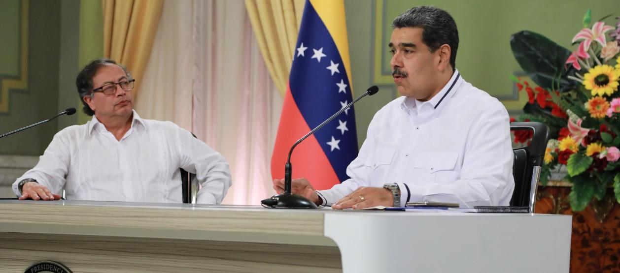 Gustavo Petro y Nicolás Maduro.
