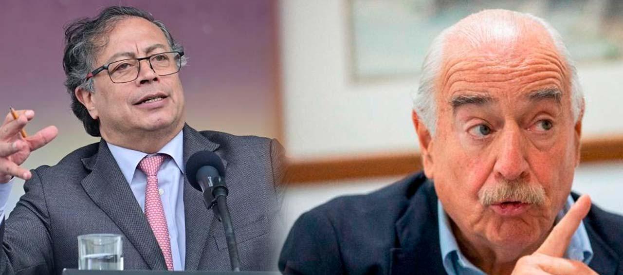 Gustavo Petro, Presidente de la República, y Andrés Pastrana, expresidente conservador.