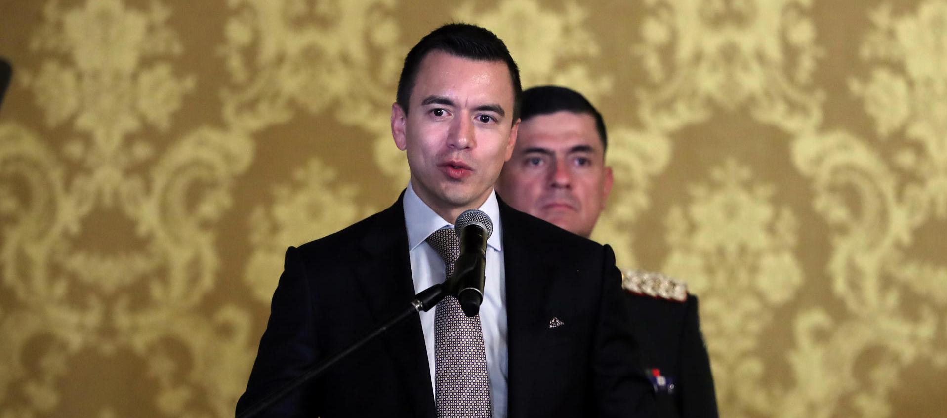 El presidente de Ecuador, Daniel Noboa. 