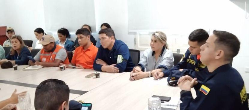 Reunión de las autoridades del Distrito de Santa Marta. 