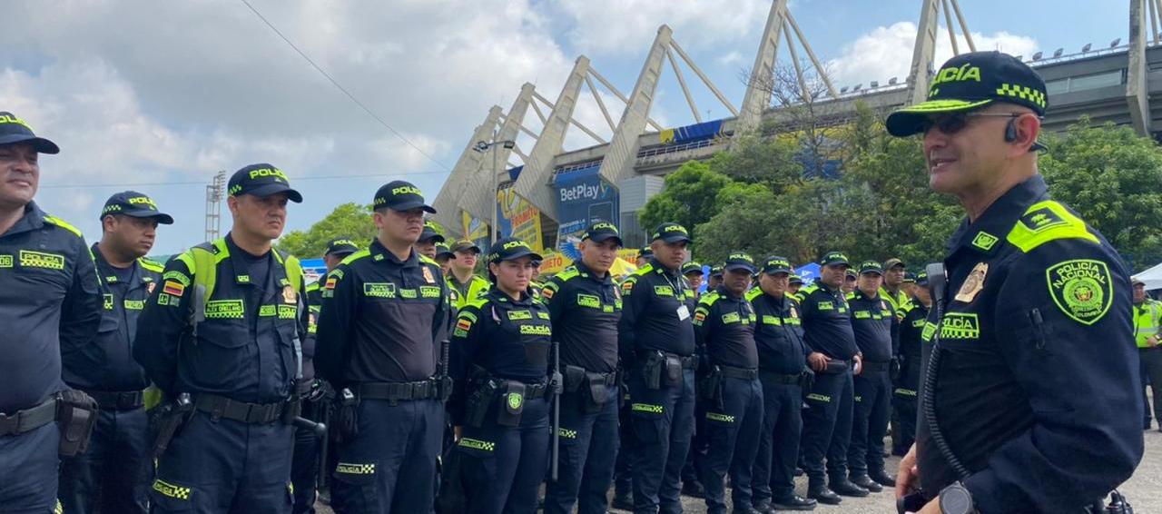 Seguridad en el estadio en partido ColombiaVsBrasil.
