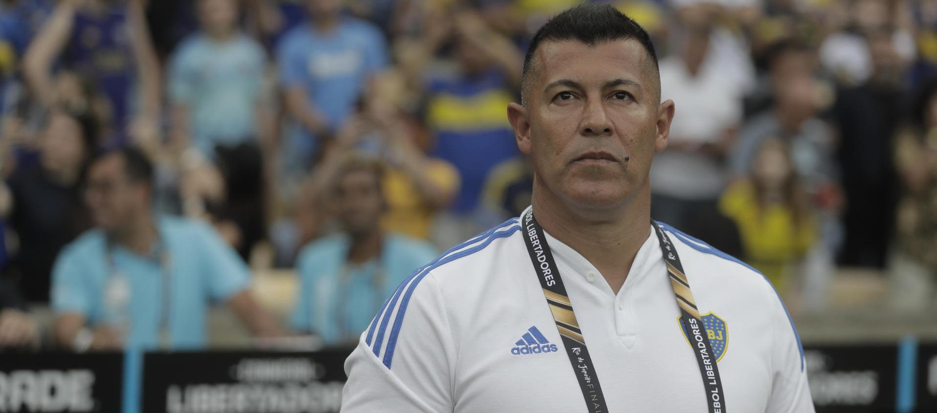 El director técnico Jorge Almirón de Boca Juniors. 