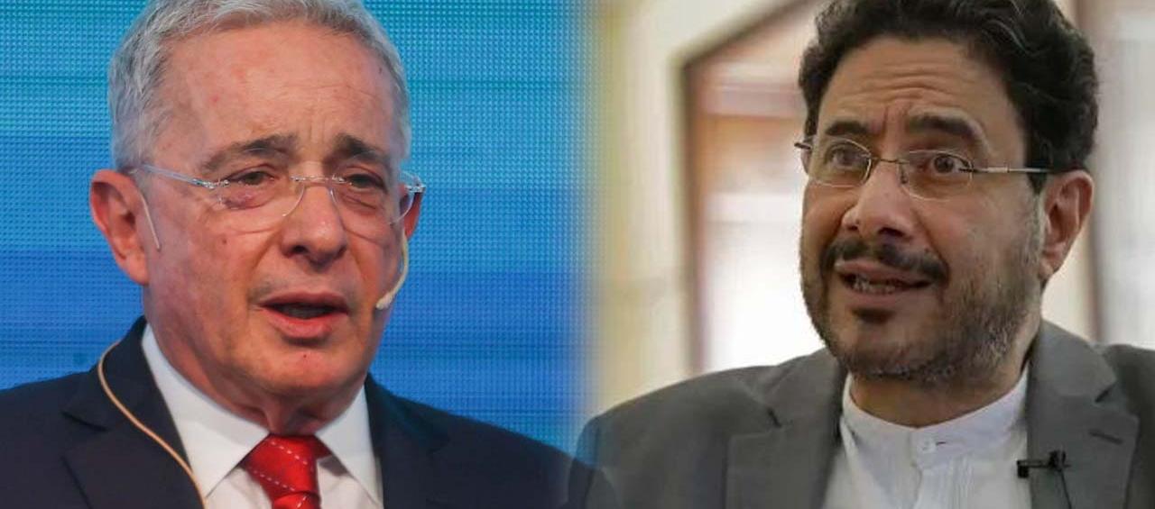 El expresidente Álvaro Uribe y el senador Iván Cepeda