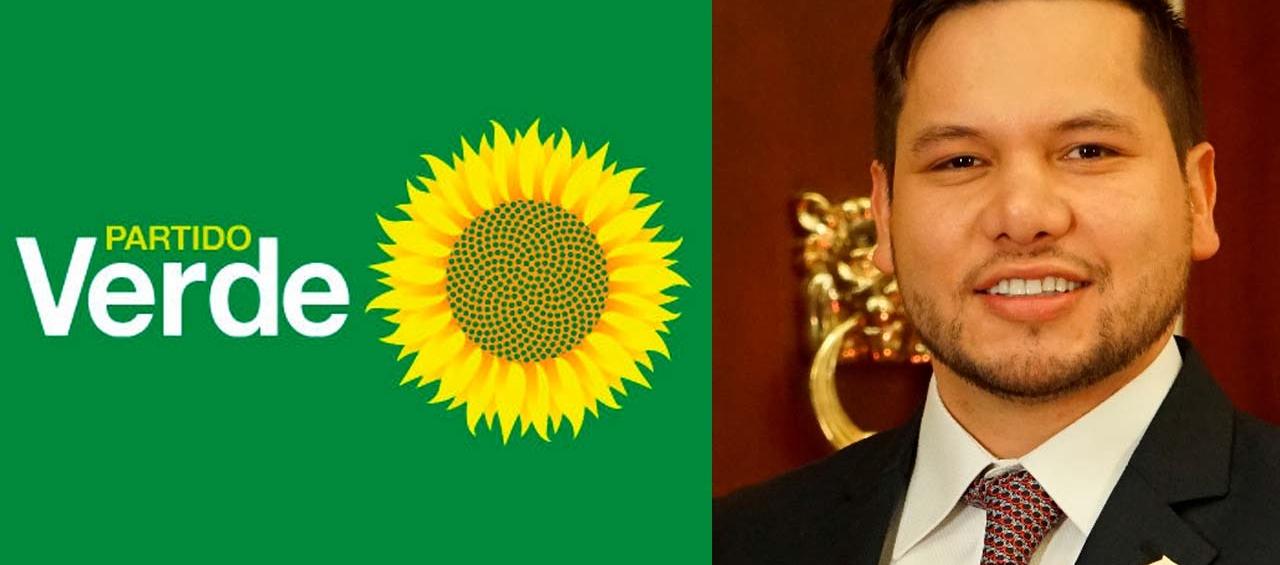 Logo del Partido Alianza Verde y Andrés Calle, presidente de la Cámara de Representantes.