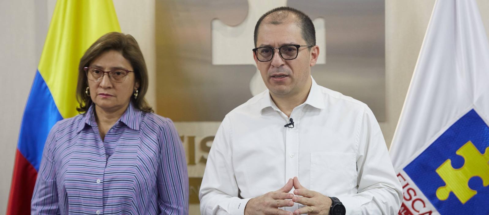 La Vicefiscal Martha Mancera y el Fiscal General Francisco Barbosa.