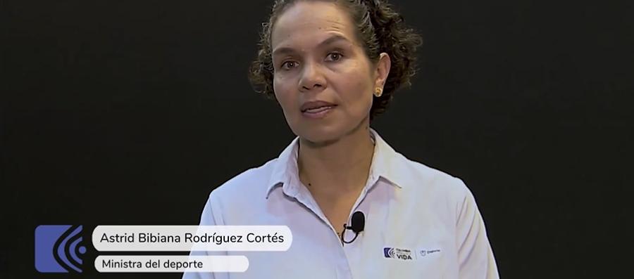 Astrid Bibiana Rodríguez, ministra del Deporte
