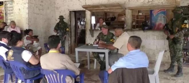 Las Autodefensas Conquistadores de la Sierra Nevada en la reunión con Misión de Apoyo al Proceso de Paz MAPP-OEA