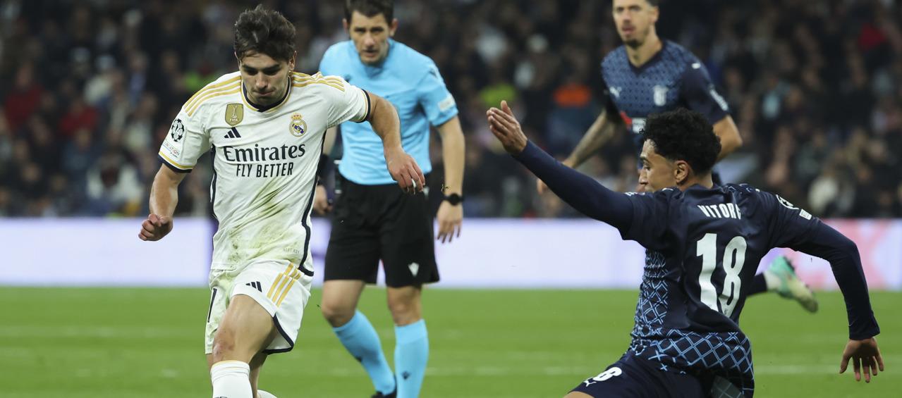 Brahim Díaz fue inicialista y marcó el primer gol del Real Madrid.